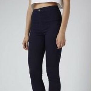Topshop Joni dark blue jeans